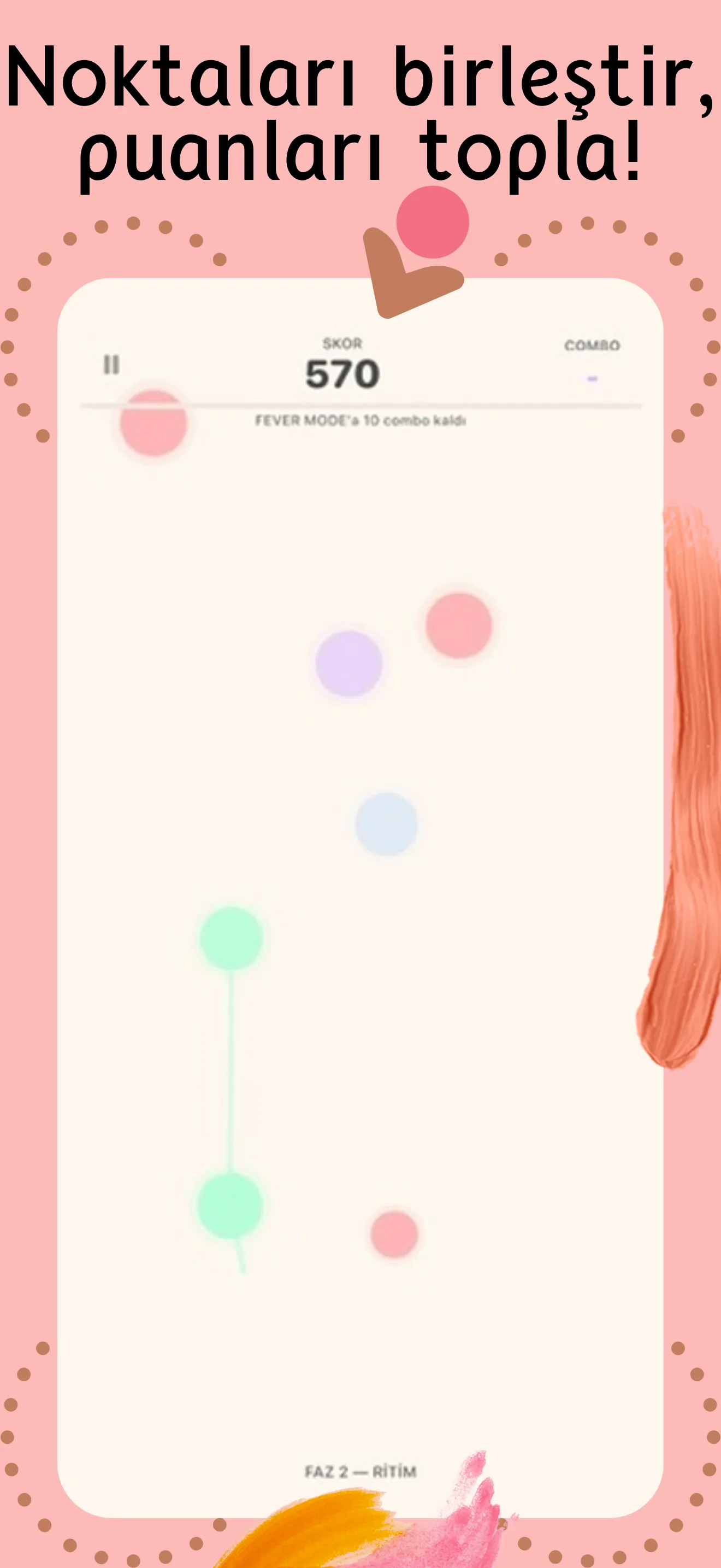 DotThief — Aynı renkteki noktaları birleştir. Duraksarsan zincir kopar.