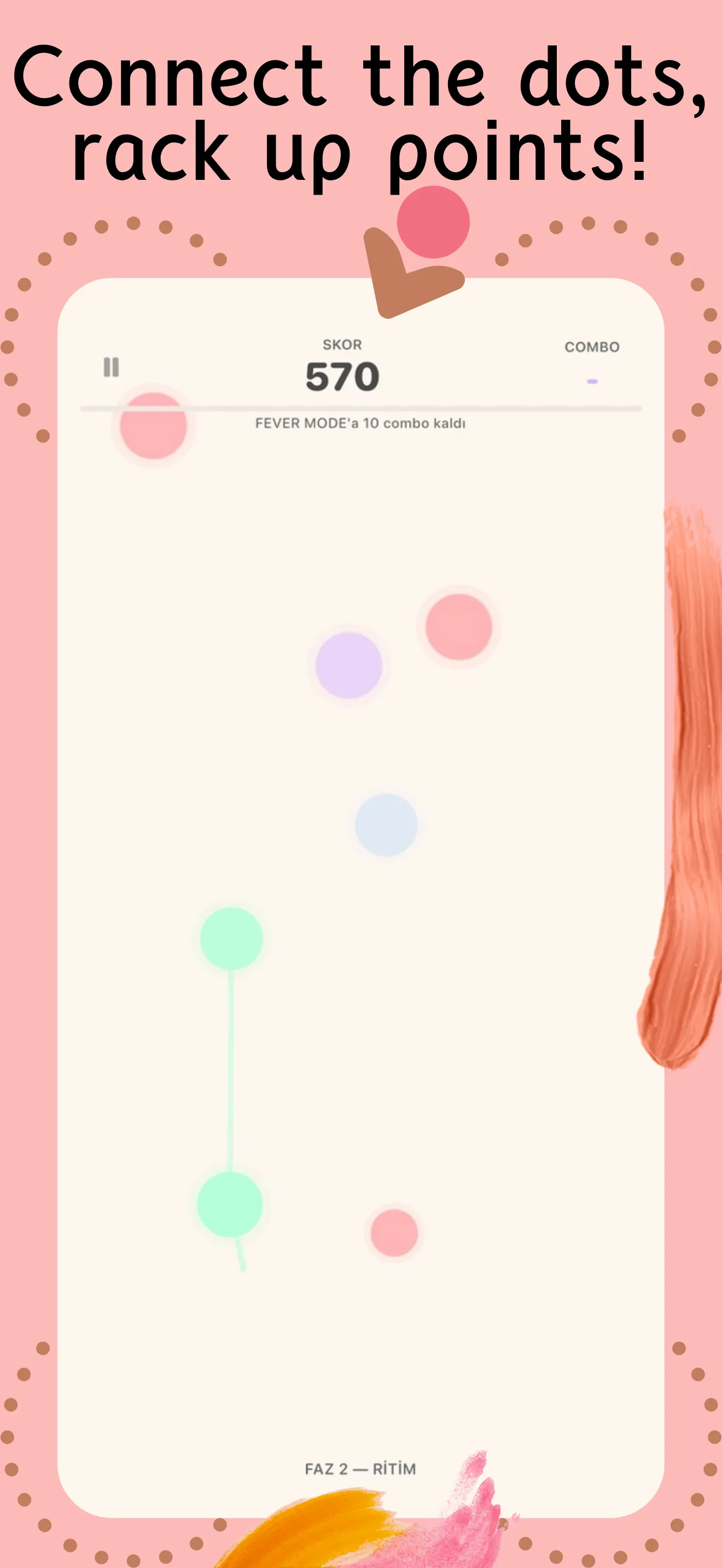 DotThief — Connect dots of the same color. Hesitate and the chain breaks.